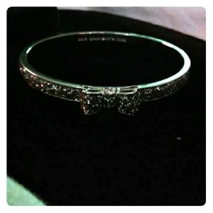 Stunning silver Kate Spade glitter bow bangle